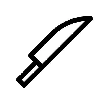Simple knife icon. Blade. Vector. Stock Illustration