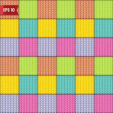 Simple knitted seamless pattern vector Stock Illustration