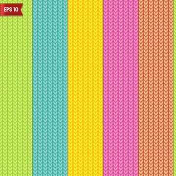 Simple knitted seamless pattern vector Stock Illustration
