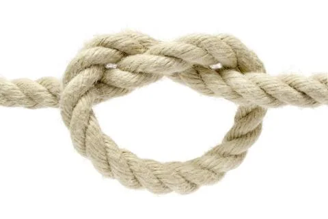 Simple Knot Isolated on a White Background Stockfoto's