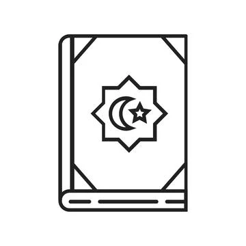 Simple Koran line icon vector for Ramadan Kareem. Eid al-Adha Islam signs. Mo Stock-Illustration