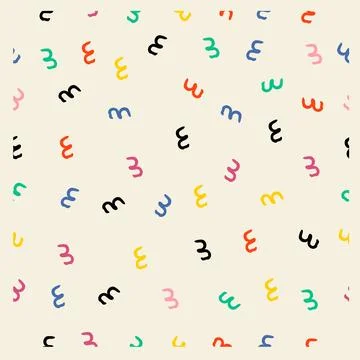 Simple l shape seamless pink background vector doodle hand draw colorful Illustrazione stock