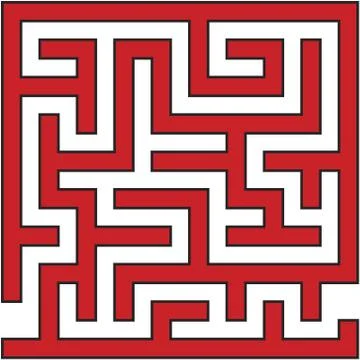 Simple Labyrinth Maze Stock Illustration