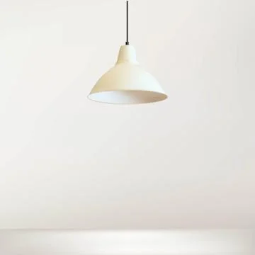 Simple Lamp with White Wall Stock Illustration