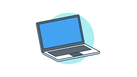 Simple laptop rotation 360 degrees Stock Footage 62483114