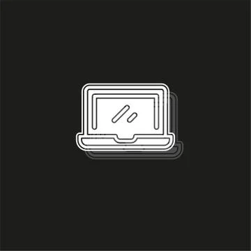 Simple Laptop Vector Icon Stock Illustration