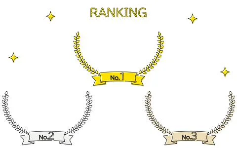 Simple laurel wreath and label ranking icon set, 1st-3rd place Stock Illustration
