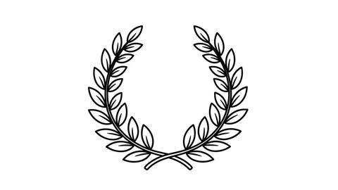 Simple laurel wreath design Illustrazione stock