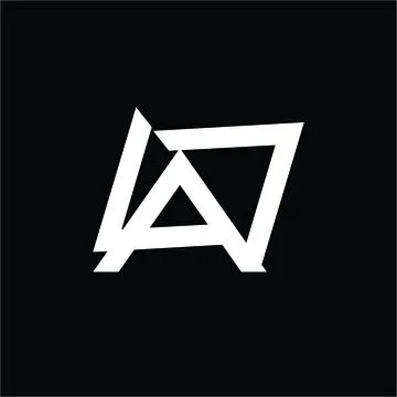 Simple LAV, LAP, LAD, DA, OA initials company logo Illustrazione stock