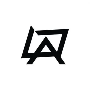 Simple LAV, LAP, LAD, DA, OA initials company logo Stock Illustration