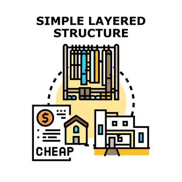 Simple layered structure offering diverse affordable options Stock Illustration