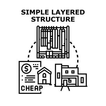 Simple layered structure offering diverse affordable options Stock Illustration
