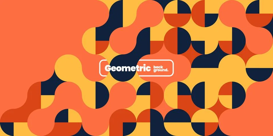 Simple layout with abstract geometric shapes. Stock Illustration