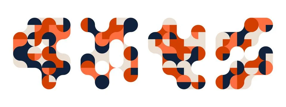 Simple layout with abstract geometric shapes. Stock Illustration