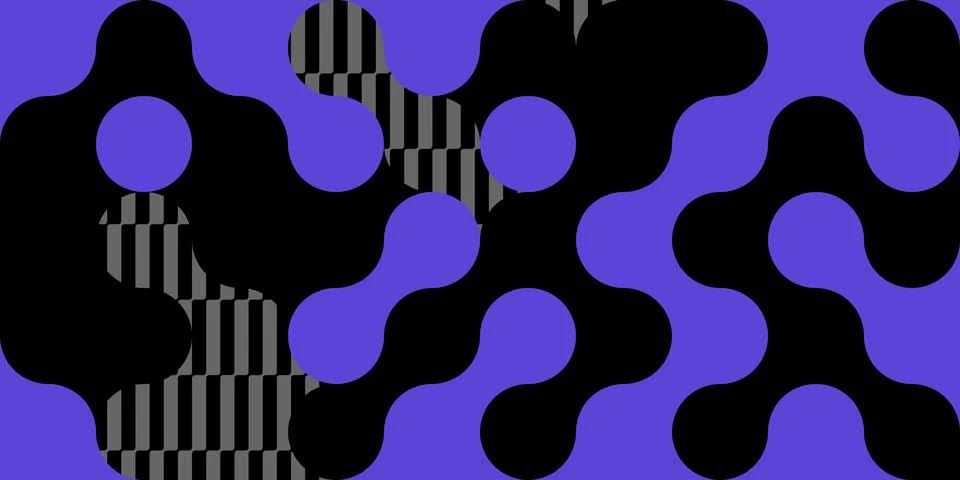 Simple layout with abstract geometric shapes. Illustrazione stock