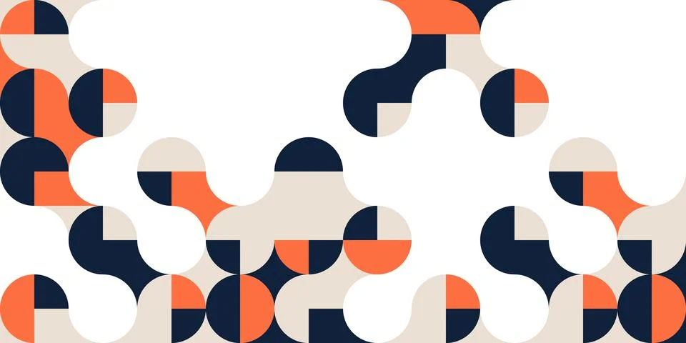 Simple layout with abstract geometric shapes. Illustrazione stock