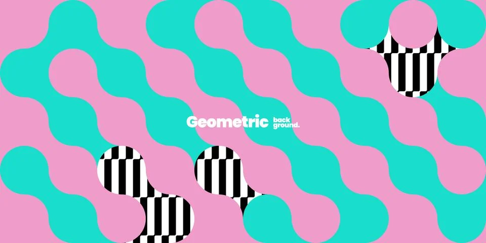 Simple layout with abstract geometric shapes. Illustrazione stock