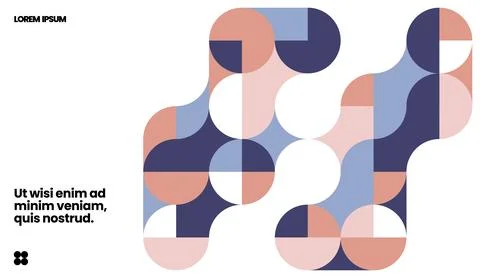 Simple layout with abstract geometric shapes. Illustrazione stock