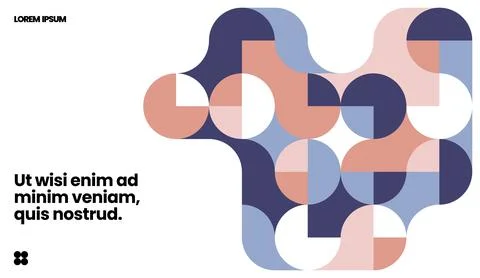 Simple layout with abstract geometric shapes. Illustrazione stock