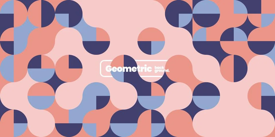 Simple layout with abstract geometric shapes. Illustrazione stock