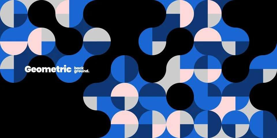 Simple layout with abstract geometric shapes. Illustrazione stock