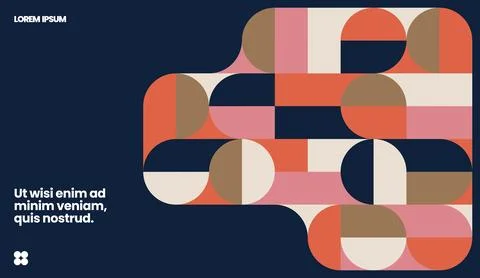 Simple layout with abstract geometric shapes. Illustrazione stock