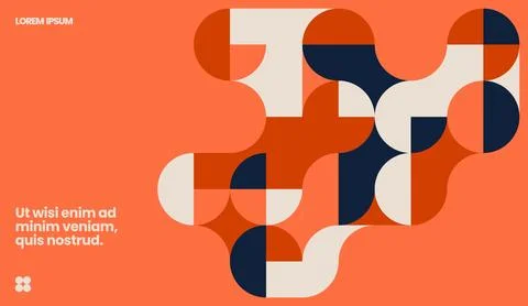Simple layout with abstract geometric shapes. Illustrazione stock