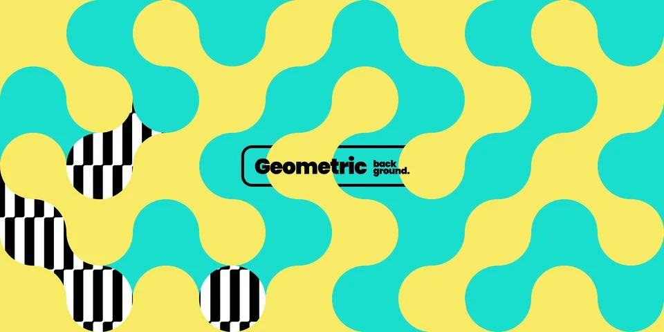 Simple layout with abstract geometric shapes. Illustrazione stock