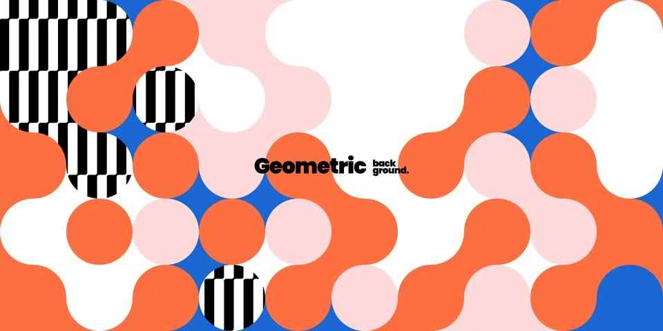 Simple layout with abstract geometric shapes. Illustrazione stock