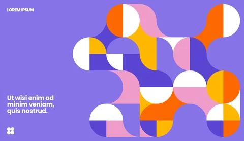 Simple layout with abstract geometric shapes. Illustrazione stock