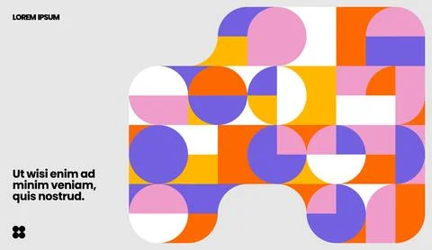 Simple layout with abstract geometric shapes. Illustrazione stock