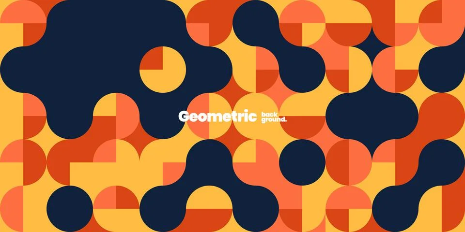 Simple layout with abstract geometric shapes. Illustrazione stock