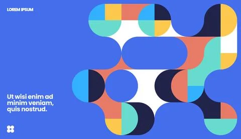 Simple layout with abstract geometric shapes. Illustrazione stock