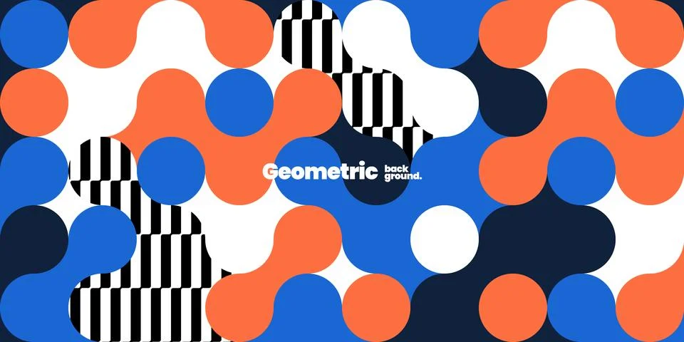 Simple layout with abstract geometric shapes. Illustrazione stock