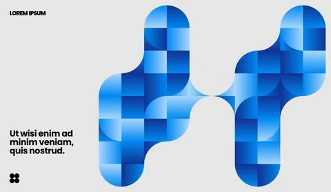 Simple layout with abstract geometric shapes. Illustrazione stock
