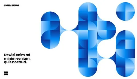 Simple layout with abstract geometric shapes. Illustrazione stock