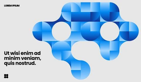 Simple layout with abstract geometric shapes. Illustrazione stock