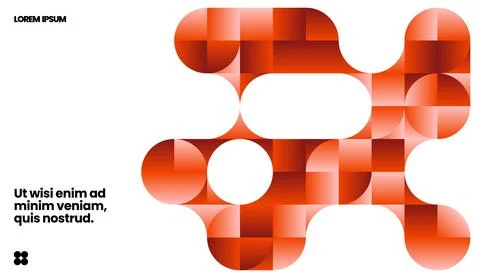 Simple layout with abstract geometric shapes. Illustrazione stock