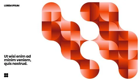 Simple layout with abstract geometric shapes. Illustrazione stock