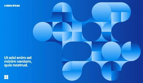 Simple layout with abstract geometric shapes. Illustrazione stock