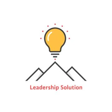 Simple leadership solution logo Stock Illustration