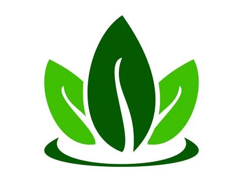 Simple Leaf Icon Graphic For Eco Projects Stock Illustration