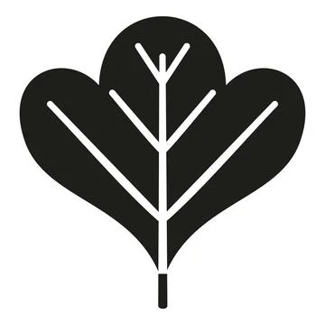 Simple leaf icon representing nature and plant life Stock Illustration