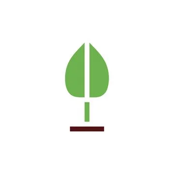 Simple leaf logo design. Concept of growth, nature, and environment. Stock Illustration