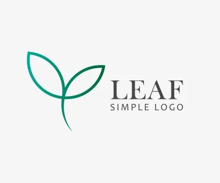 Simple Leaf logo Stock Illustration