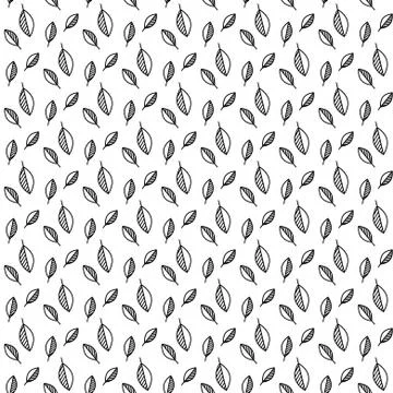 Simple leaf monochrome pattern Stock Illustration