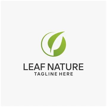 Simple leaf nature logo design inspirations Stock Illustration