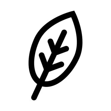 Simple leaf silhouette icon. Vector. Illustrazione stock
