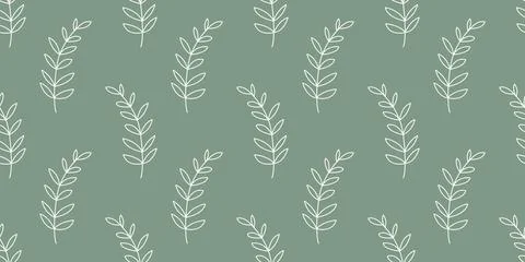 Simple leafy rustic print for wallpaper, textile, design Ilustração Stock