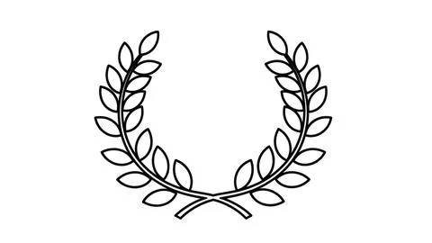 Simple leafy wreath Stock Illustration